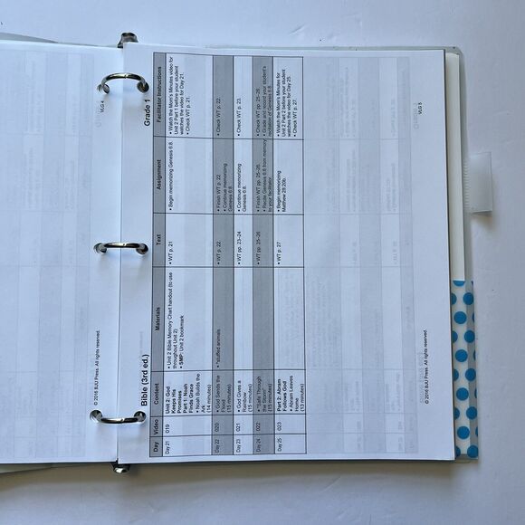 BJU Press Bible Truths 1 A Fathers Care Student Handouts Homeschool Curriculum - Picture 6 of 14